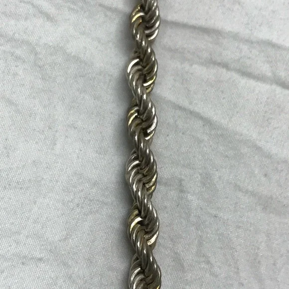 Sterling Silver 925 Milor Thick Heavy rope necklace 24 in